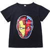 i pass Ragazzo Ragazza T-Shirt con Paillettes, Manica Corta Magica (140, Z1)