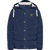 b BLEND BLEND Frederic Giacca Invernale Giaccone All'Esterna con Fodera D'Orsacchiotto da Uomo con Cappuccio, Taglia:L, Colore:Navy (70230)