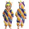 COOKY.D Costume per Neonati e Bambini Tutina Animale in Flanella Pagliaccetto con Cappuccio Multicolore,30-36 Mesi