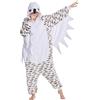 Dodheah Pigiama Gufo Camicia da Notte per Adulti Costumi di Halloween Tuta Cosplay Animali Carnevale Onesie per Donne Uomini Bianco XL