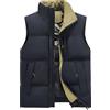 Genérico Uomo Gilet Imbottiti Per Autunno E Inverno Sopracciglia Camicetta Outwear Confortevole Taglia Grande Top Antivento Senza Maniche Imbottito Giacca Senza Manica Escursionismo Safari Gilet, blu scuro,