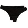 RAGNO Confezione 2 Slip Brasiliana Donna Bordatura Ultraleggera Bipack Articolo 07455T Pocket Brasiliano, 020KB Nero, L