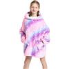 Shamdon Home Collection Felpa con cappuccio oversize per bambini, coperta indossabile per ragazze e ragazzi, felpa con cappuccio Sherpa Fleece con tasca, per bambini e ragazzi dai 5 ai 15 anni, Viola