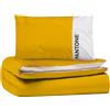 osama home PANTONE™ - Set Copripiumino Matrimoniale Cotone per Piumone Letto Composto da Sacco Copri Piumino 255x200 Patella 40cm + Federe Cuscino Letto 50x80, Parure Copripiumino per Completo Letto Matrimoniale