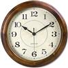 Kesin Orologio da parete in legno, 35,5 cm, silenzioso, grande, decorativo, a batteria, senza ticchettio, analogico, vintage, per soggiorno, cucina, camera da letto
