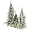 Flair Flower Mini albero di Natale artificiale ghiacciato e innevato su piedi in legno, piccolo albero di Natale, decorazione da tavolo, albero artificiale, piccolo albero di Natale bianco, decorazione natalizia,