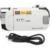 RockVOQRN Videocamera digitale, D90 1080P 16MP HD fotocamera digitale schermo girevole con luce di riempimento per varie scene (bianco)