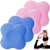 NINGYER 4 Pezzi Yoga Ginocchiere, Tappetino Yoga Antiscivolo, 18x18x2cm Cuscino Yogas Portatile per Yogas, Ginnastica, Pilates, Aerobica (Rosa, Blu)
