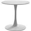HFFAIWM Tavolo Rotondo Bianco Moderno - Semplice, Nordico per Pranzo, Tè al Latte, Tulipano - Balcone, Piccolo con Sedie (80 cm)