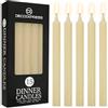DECO EXPRESS Candele Coniche Set da 15 Candele Rustiche Fatte a Mano Candela Natalizia Durata di Combustione di 9 Ore Senza Profumo (Avorio - Confezione da 15)