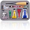 Bornfeel Bias Tape Maker Set Attrezzo per Sbieco Sbiecatori Piedini 5 Dimensioni Clip per Cucire & Spilli con Testa Rotonda 25 mm/18 mm/12 mm/6 mm per Bordatura Cucito Rilegature Sartoria Grembiuli sbiegatore