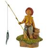 Fontanini Statuina presepe PESCATORE DI FIUME 12cm Tipo Legno Fontanini