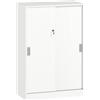 Vinsetto HOMCOM Armadietto da Ufficio a 3 Ripiani con 2 Chiavi di Sicurezza, in Truciolato, 80x40x120 cm, Bianco