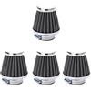 Mintice 4 Pezzi 52mm Filtro Aria di Moto Nero Motociclo Filtro Aspirazione Aria Sostituzione Universale Fredda Presa D'aria Filtro Turbo Pulita Sfogare Veicolo