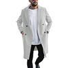 BIISDOST Cappotto di lana invernale da uomo caldo solido tasca cappotto spesso da uomo giacca da marinaio da uomo, bianco, L