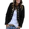 Zunlethian Donna Elegante Blazer Corto Estate Tendenza Moda Blazer retrò Primavera e Autunno Transizione Leggero Cardigan Stile Corte (Nero,S)