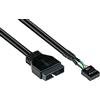 Good Connections Adattatore interno USB 3.0 pin su presa USB 2.0 pin - nero - 0,30 m / 30 cm