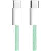 APM Cavo USB C a USB C PD, ricarica rapida 60W, nylon intrecciato verde, cavo USB tipo C, cavo per iPhone 16 Pro Max 15 Galaxy S24 Ultra S23 A55 A35 iPad Pro Air MacBook Steam Deck (1M), 600415