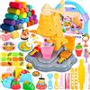 JEDWKFA 56 Pezzi Accessori per Plastilina Creazioni da Cucina, Plastilina Bambini, Formine per Plastilina, Pasta Modellabile Plastilina per Bambini, per Ragazzi e Ragazze dai 2 ai 6 Anni