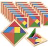 YUKOVEP Set di 24 Tangram Gadget Compleanno Bambini - Regalini Fine Festa, Fantastico Gioco di Puzzle, Rompicapo - Regali Giocattolo per Età Prescolare