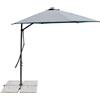 Cosma Ombrellone da giardino Ø 3 in alluminio con telo in poliestere Grigio palo Grigio antivento mod. Zenith