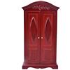 YOUTHINK Scala 1:12 Accessorio per mobili per casa delle bambole, Armadio in miniatura Armadio vintage in legno marrone a doppia porta per casa delle bambole Mobili per casa delle bambole(B)