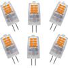 ZHIYUE Lampadine LED G4 3W AC 220-240V Bianco caldo 3000k 300LM Non Dimmerabili Sostituisci Lampadina Alogena G4 30W,Bi-Pin G4 Base Tipo JC Lampadari Soggiorno, Lampade Da Parete (6 Pezzi)
