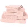 De Witte Lietaer 201390 Set di 2 Guanti + 2 Asciugamani 50 x 100 cm + 2 Teli per la Doccia 70 x 140 cm Cotone Rosa