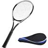 Generic Racchetta da tennis singola da 27 pollici, set da allenamento per principianti con borsa per adulti, studenti, donne e uomini (nero)