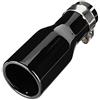 Yosoo Gola di Coda per Tubo di Scarico per Auto, Yosoo Terminali per Silenziatore in Acciaio Inossidabile per Tubo di Scarico Universale per Auto con Morsetto 54-76-200mm per Punta di Scarico Doppia Puntali