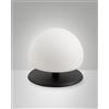 Fabas MORGANA LAMPADA DA TAVOLO ATTACCO G9LAMPADINA INCLUSA COLORE NERA DIMMERBILE D.15CM