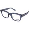 Ray-Ban Chad RX7217 8266 | Occhiali da Vista Graduati | Prova Online | Unisex | Plastica | Quadrati | Blu, Trasparente | Adrialenti