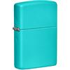 Zippo Accendino Zippo® Flat Turquoise 49454, Accendino Antivento Ricaricabile Zippo, Realizzato in Metallo con Caratteristico click Zippo, Color Turchese, Made in USA, Ottima Idea Regalo