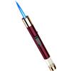Juspota 19cm Accendino Jet Flame, Accendino Antivento Regolabile, Accendino a Gas Butano Ricaricabile, Accendino Lungo, Accendigas, Rosso (Venduto senza Gas)