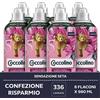 Coccolino Ammorbidente Concentrato Sensazione Seta, Ammorbidente Lavatrice con Tecnologia Stay Fresh, Profumazione alla Rosa, Fiori di Lillà e Pesca, Formato Fino a 336 Lavaggi, 8 Pezzi da 980 ml