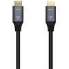 AISENS A150-0426 Cavo HDMI V2.1 ultra alta velocità/HEC 8K@60Hz 48Gbps, A/M-A/M, grigio/nero, 1,0 m
