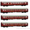 RIVAROSSI HR4379 DR set carrozze MITROPA tipo OSShD typ B 2 WLAB+WR+WLABD rosse