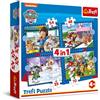 Trefl - PAW Patrol, Questioni di Cani - Puzzle 4in1, 4 Puzzle, da 35 a 70 Pezzi - Diversi Gradi di Difficoltà, per Bambini dai 4 anni