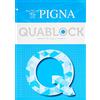 Pigna Blocco Collato QUABLOCK f.to A4, Carta 80 gr., 4 Fori, interno 5M,quadretti 5 mm., Ideali per Scuola e Ufficio, Ricarica per Quaderni ad Anelli, 50 Fogli, 5 pezzi