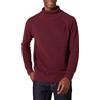Amazon Essentials Maglione Dolcevita a Coste in Cotone 100% Uomo, Bordeaux, XL
