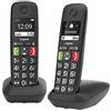 Gigaset E290 Duo, Telefoni Cordless, Due Portatili con Suonerie Forti, Numeri Grandi e Audio Potenziato, Tasti di Chiamata Rapida, Vivavoce con Volume Regolabile, Nero [Versione Italiana]