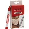 Oregon Multi Surface Marking Crayon - Confezione da 12 Pastelli Professionali con Struttura Antiscivolo a 6 Lati, Scrivono su Legno, Metallo, Cemento, Piastrelle, Ceramica, Plastica e Vetro, Rosso