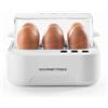 GOURMETmaxx Cuociuova parlante per 6 uova | Design Egg Cooker con tagliuova, misurino e riproduzione vocale | 3 gradi di durezza per uova perfettamente cotte | Facile da pulire e da maneggiare