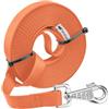 Ferplast Guinzaglio per Cani CLUB, Guinzaglio Lungo per Cani, Lunghina 10 m, Guinzaglio Addestramento, Guinzaglio in Nylon con Moschettone in Metallo e Maniglia, Lunghezza 10 metri, Arancio