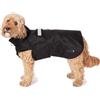 Danish Design Cappottino per cani 3 in 1, nero, 33 cm, per tutte le stagioni, impermeabile, foderato in pile, impermeabile riflettente per cani
