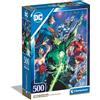 Clementoni- Dc Comics Comics-500 Pezzi, Poster Incluso, Puzzle Supereroi, Film Famosi, Divertimento per Adulti, Made in Italy, 35532, Multicolore, Clementoni-35532