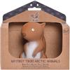 Tikiri 3-in-1 Sonaglio Scoiattolo, Massaggiagengive, Gioco da Bagno, My First Arctic Animals - 100% Caucciù Naturale