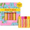 Burt's Bees Set Balsamo Labbra, Cera d'Api, Fragola, Ananas, Frutto del Drago con Limone, In Full Bloom, 4 x 4.25 g
