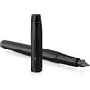 Parker IM penna stilografica | Nero opaco con finiture nere | Punta media con cartuccia di inchiostro blu | Confezione regalo