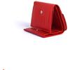 BEDETTI Pratico ed Elegante Portafoglio Unisex in Pelle con Portamonete (Rosso)